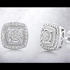 REAL DIAMOND- Certified Diamond Cluster Earrings